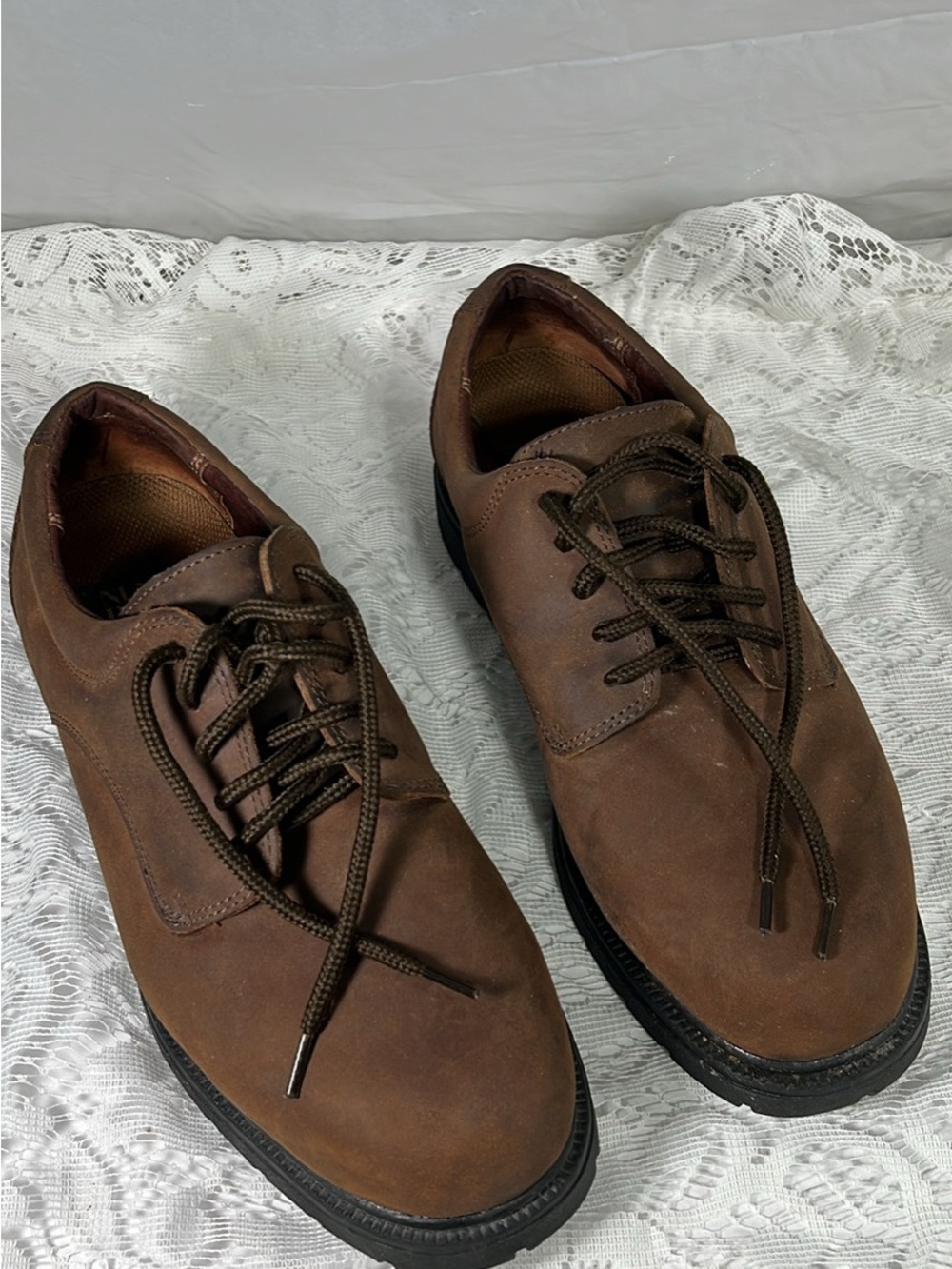 Nunn Bush Brown Leather Lace-Up Oxfords